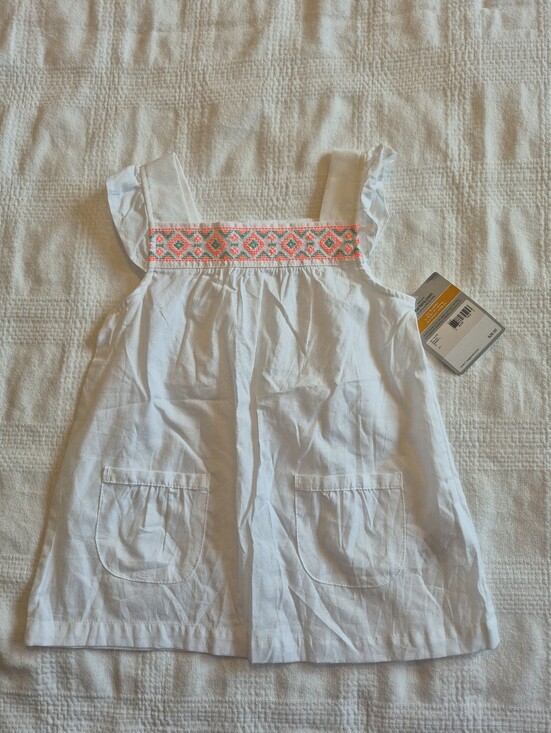 Carter's Other - Carter's girls 3T white tank top with embroidered design NEW